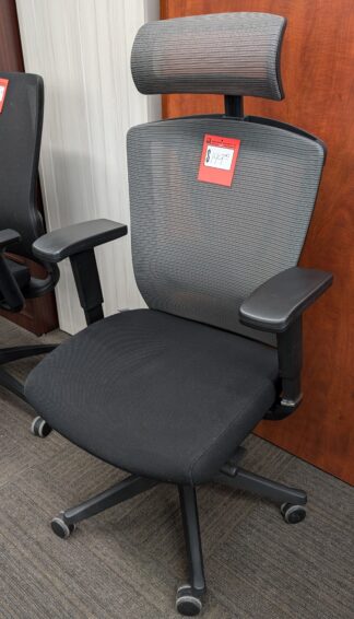 Autonomous ErgoChair Black Fabric Seat Task Chair w/ Headrest - Used