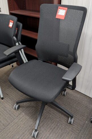 SitOnIt "Novo" Black Fabric Mesh Back Task Chair - Used