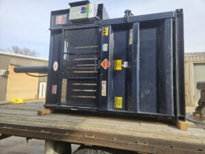 Alternative view of **SALE PENDING** Cram-A-Lot Cardboard Baler Model VB-60-T - Used