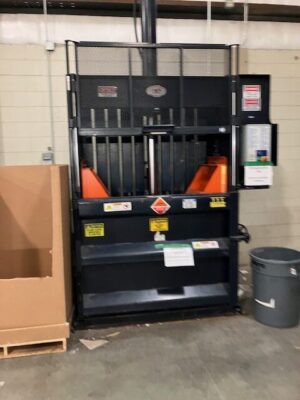 **SALE PENDING** Cram-A-Lot Cardboard Baler Model VB-60-T - Used - Image 3