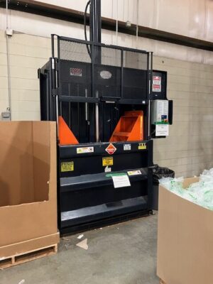 **SALE PENDING** Cram-A-Lot Cardboard Baler Model VB-60-T - Used
