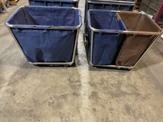 Commercial Laundry Cart with Wheels 25"x35"x32" (Sold As A Pair) – Used
