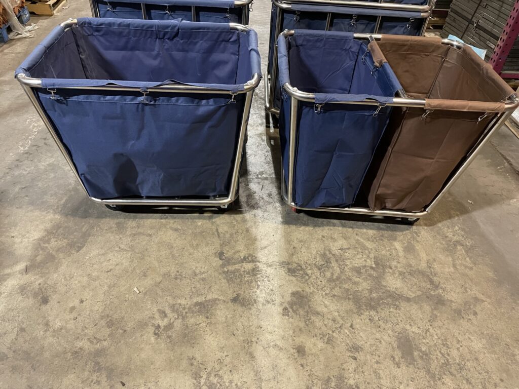Commercial Laundry Cart with Wheels 25"x35"x32" (Sold As A Pair) – Used