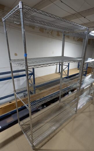 Chrome 4'x2' Wire Mesh Shelving Unit - Used