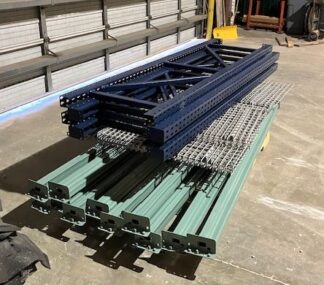 "Special Deal" Teardrop Pallet Rack / 3-Sections w/ 3 Levels Each 8ft Tall - Used