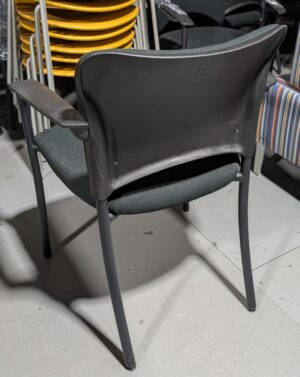 Alternative view of Teknion "Amicus" Black Fabric Guest Chair w/ Arms - Used