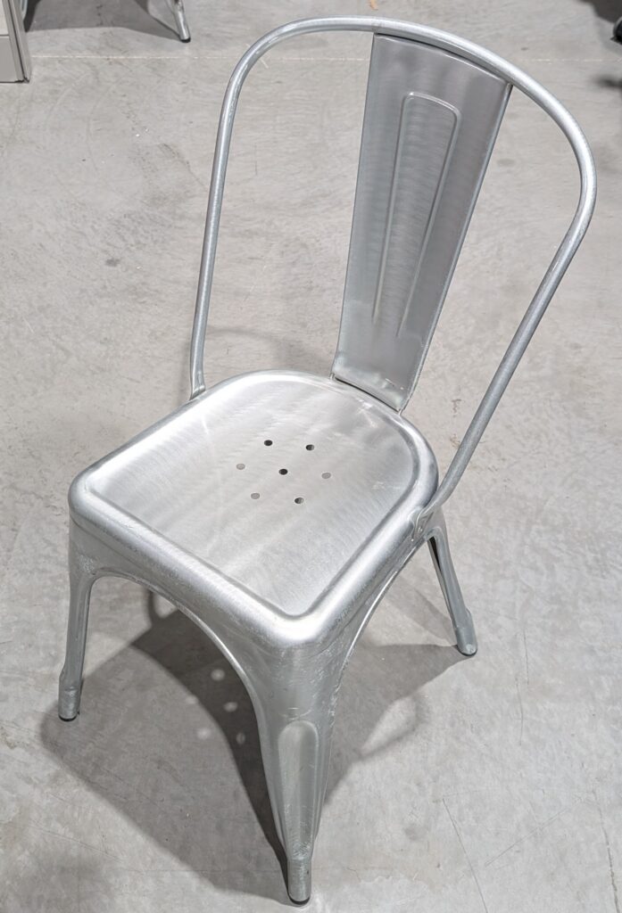 Industry West Stainless Steel Cafe Chairs - Used