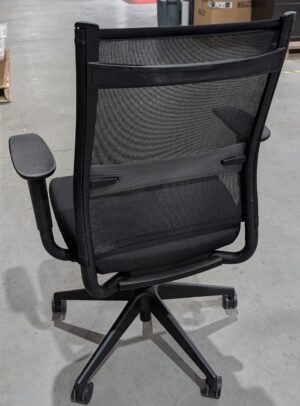 Alternative view of SitOnIt "Wit" Black Mesh Mid Back Task Chair w/ Fixed Arms - Used