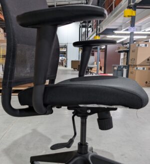 SitOnIt "Wit" Black Mesh Mid Back Task Chair w/ Fixed Arms - Used - Image 3