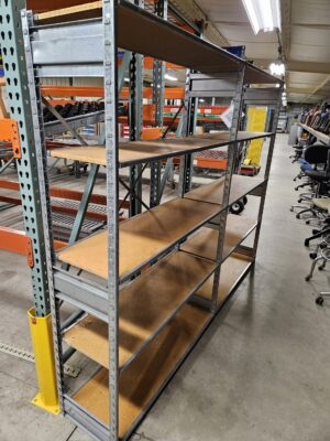 Alternative view of Lozier S-Series 48"x16" (74" Tall) Medium Duty Shelving 2-Section Run - Used