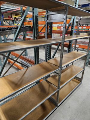 Lozier S-Series 48"x16" (74" Tall) Medium Duty Shelving 2-Section Run - Used - Image 6