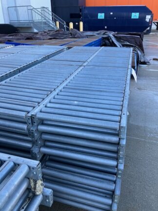 24” Wide 1.9” Roller on 3” Centers Galvanized  / 10’-0” long Gravity Conveyor – Used
