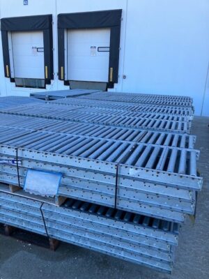 24” Wide 1.9” Roller on 3” Centers Galvanized / 10’-0” long Gravity Conveyor – Used - Image 5