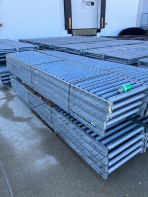 24” Wide 1.9” Roller on 3” Centers Galvanized / 10’-0” long Gravity Conveyor – Used - Image 6