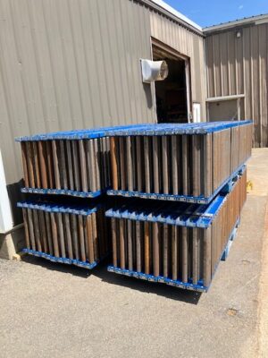 24” Wide 1.9” Roller on 3” Centers Blue / 10’-0” long Gravity Conveyor – Used - Image 7
