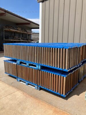 24” Wide 1.9” Roller on 3” Centers Blue / 10’-0” long Gravity Conveyor – Used - Image 8