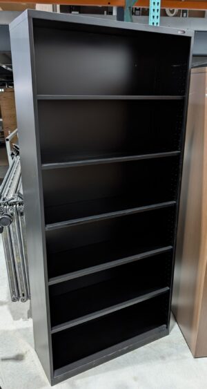 Global Black 36"x13"x79"H Metal Bookcase - Used