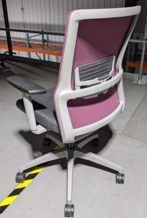 Alternative view of SitOnIt Novo Pink Mesh Back Grey Pattern Fabric Task Chair - Used