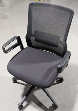 SitOnIt Novo Charcoal Mesh Back Task Chair w/ Fixed Arms - Used
