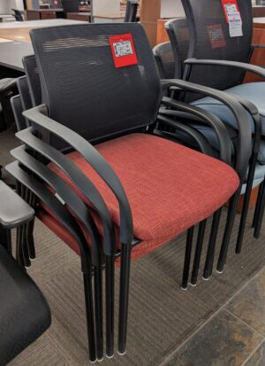 Alternative view of HON Relate Terracotta Fabric Stacking Guest Chair w/ Arms - Used