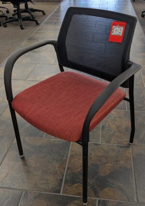 HON Relate Terracotta Fabric Stacking Guest Chair w/ Arms - Used