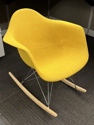 Yellow Fabric Rocking Bucket Chair - Used