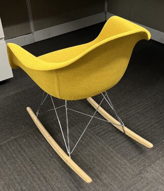 Alternative view of Yellow Fabric Rocking Bucket Chair - Used