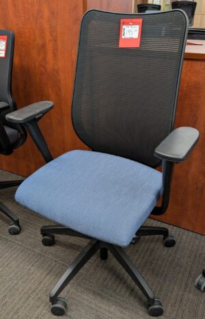 HON Nucleus Blue Fabric Black Mesh Task Chair - Used
