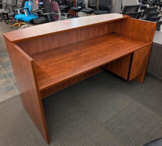 Harmony Cherry 71"x35"x41"H Reception Desk - Used