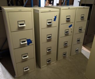 Victor Putty 17.5"x31"x54"H Fireproof 4-Drawer Vertical File - Used