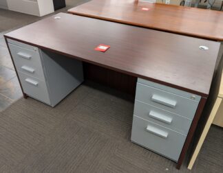 New Harmony Desk Shell w/ Used Drawer Pedestals - Used