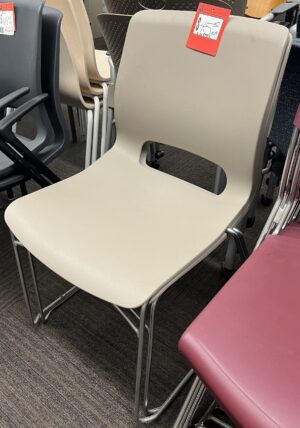 HON Light Gray Plastic Stack/Visitor Chair - Used