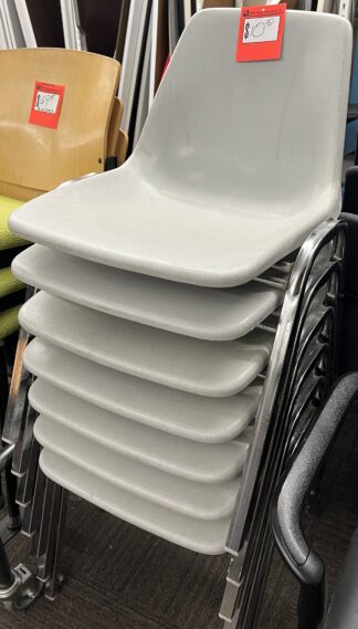 Light Gray Plastic Stack Chair - Used