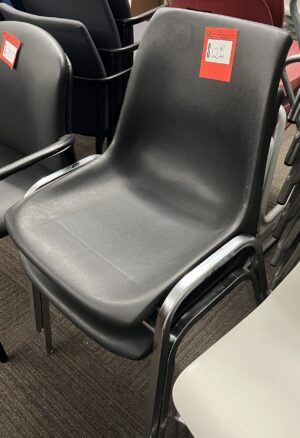 Black Plastic Stack Chair - Used
