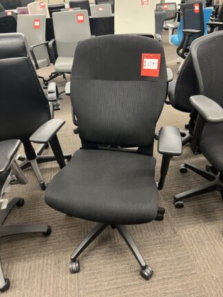 Teknion "Savera" Black Fabric Task Chair - Used