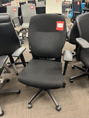 Teknion "Savera" Black Fabric Task Chair - Used