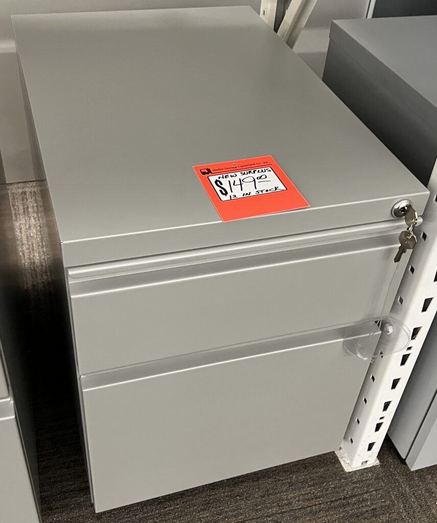 Gray 15"x21.5"x21"H Mobile Drawer Pedestal - New Surplus