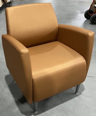 Krug Burnt Orange Health Care Vinyl Club Chair - Used