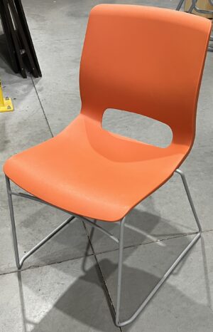 Orange Plastic Stack Chair - Used