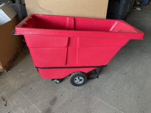Uline H-4185R Red 1/2 Yard Dump Hopper - Used