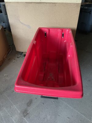 Uline H-4185R Red 1/2 Yard Dump Hopper - Used - Image 3