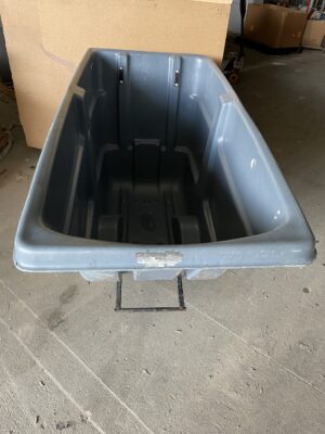 Uline 1-Yard Gray Plastic Dump Hoppers - Used - Image 3