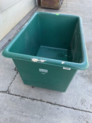 32”x48”x37” tall Green Plastic Tub Carts - Used - Image 3