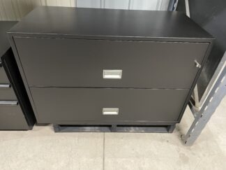 Schwab 43" Wide Black 2-Drawer Fireproof Lateral File - Used