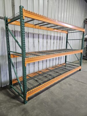 42" deep x 12' long Heavy Duty Teardrop Rack with Used Wire Decks - New & Used - Image 3