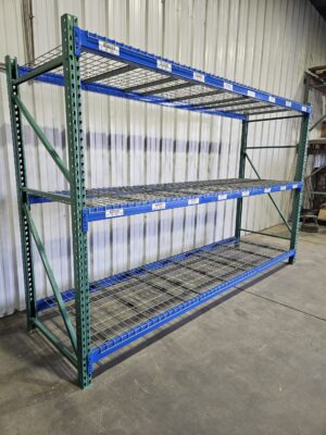 42" deep x 12' long Medium Duty Teardrop Rack with Used Wire Decks - New & Used