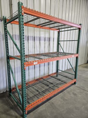 42" deep x 92" long Heavy Duty Teardrop Rack with Used Wire Decks - New & Used - Image 3
