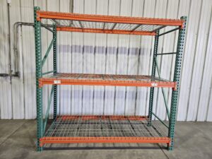 42" deep x 92" long Heavy Duty Teardrop Rack with Used Wire Decks - New & Used - Image 4