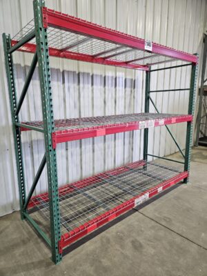 42" deep x 9' long Heavy Duty Teardrop Rack with Wire Decks - New & Used - Image 3