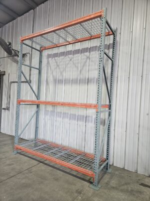 Alternative view of 36"x104" (12'-0" Tall) Heavy Duty U-Punch Interlake Pallet Rack with Wire Decks - Used